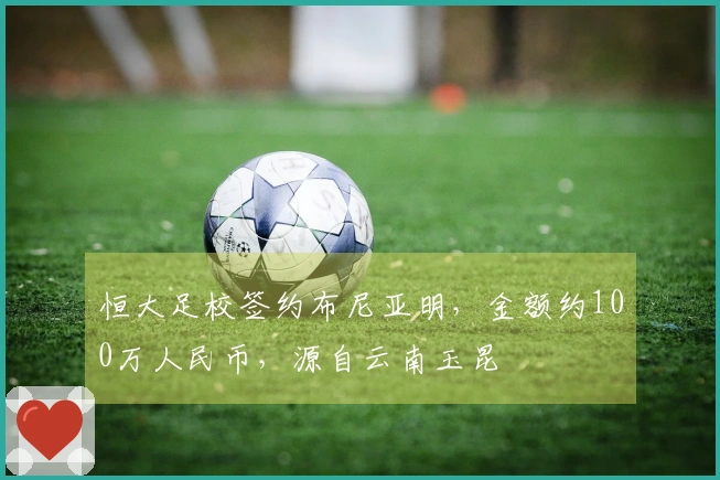 恒大足校签约布尼亚明，金额约100万人民币，源自云南玉昆